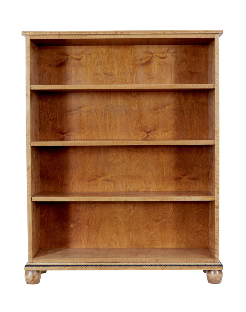 Swedish Art Deco Birch Open Bookcase — image 5