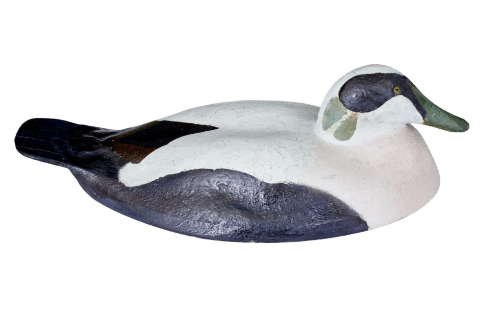 Large Early 20th Century Scandinavian Hand Painted Decoy Duck — image 3
