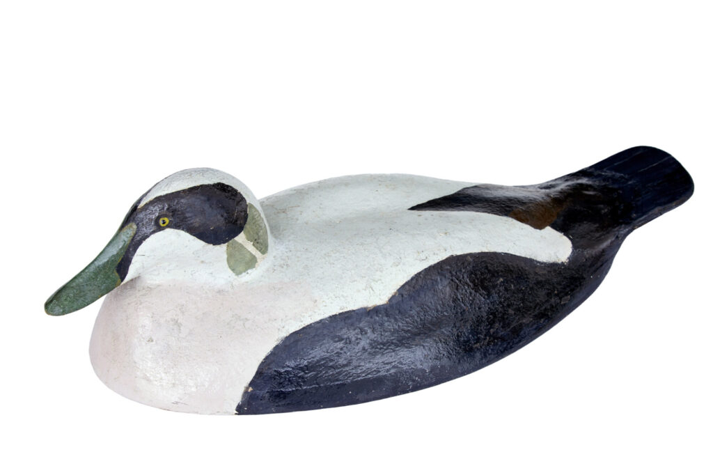 LARGE EARLY 20TH CENTURY SCANDINAVIAN HAND PAINTED DECOY DUCK