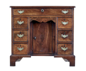 Mid 18th Century Mahogany Kneehole Desk — thumbnail 1