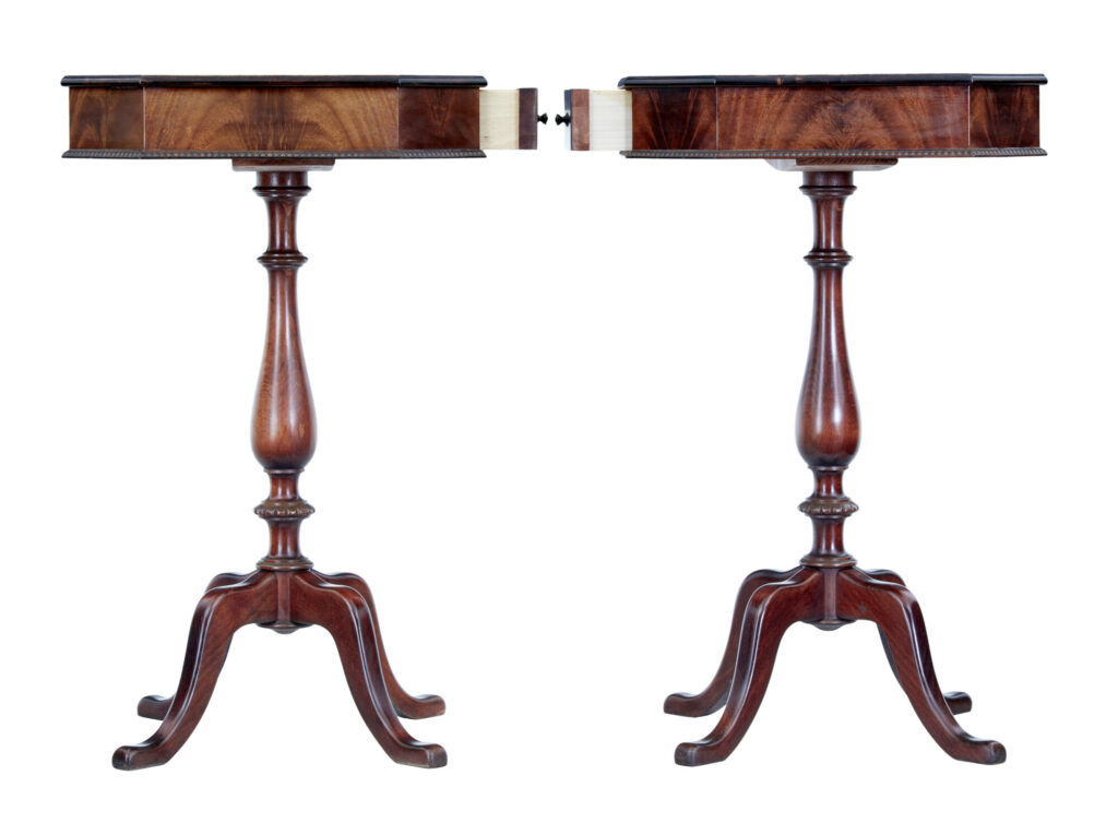 Pair of Mid Century Mahogany Side Tables — image 2
