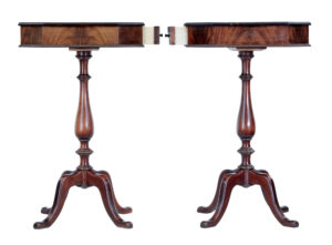 Pair of Mid Century Mahogany Side Tables — thumbnail 2