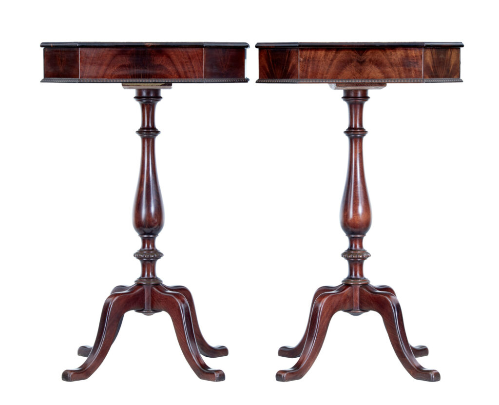 Pair of Mid Century Mahogany Side Tables — image 4
