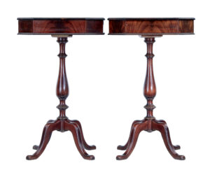 Pair of Mid Century Mahogany Side Tables — thumbnail 4
