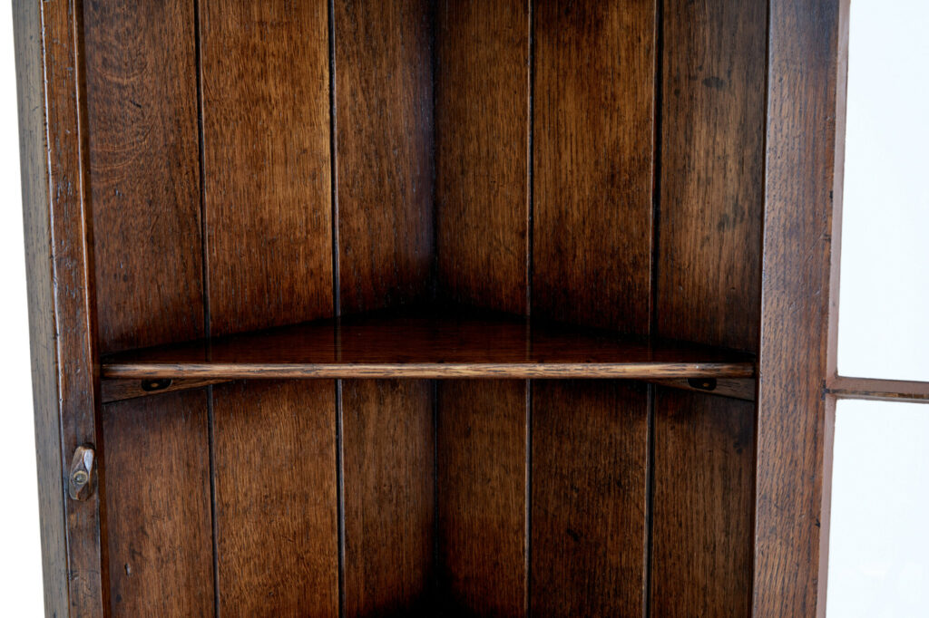 20th Century English Oak Corner Cabinet — image 2