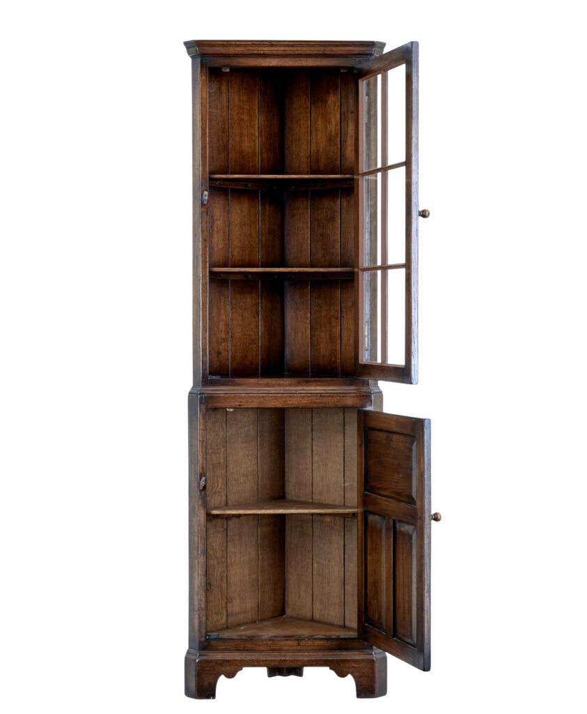 20th Century English Oak Corner Cabinet — image 6