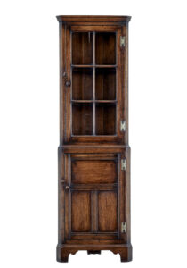 20th Century English Oak Corner Cabinet — thumbnail 1