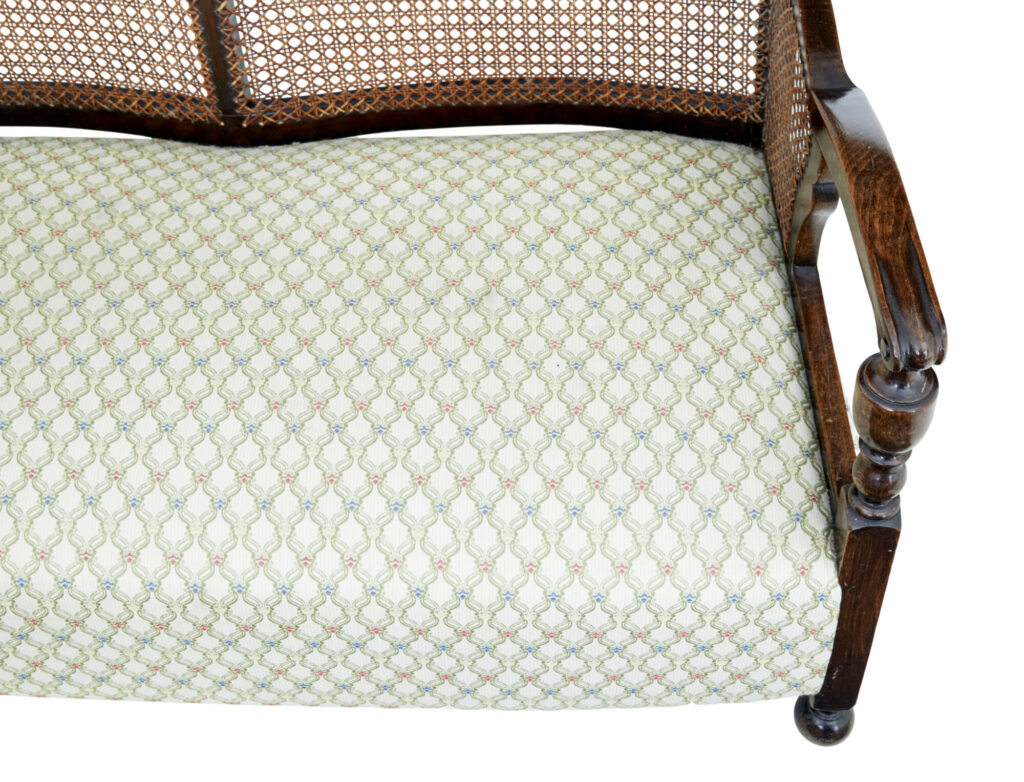 20th Century Oak Cane Work Sofa — image 4