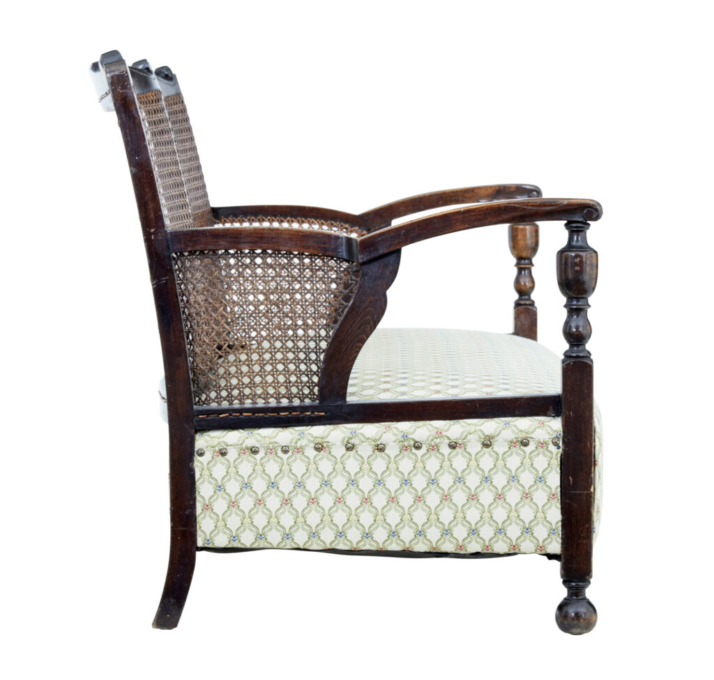 20th Century Oak Cane Work Sofa — image 5