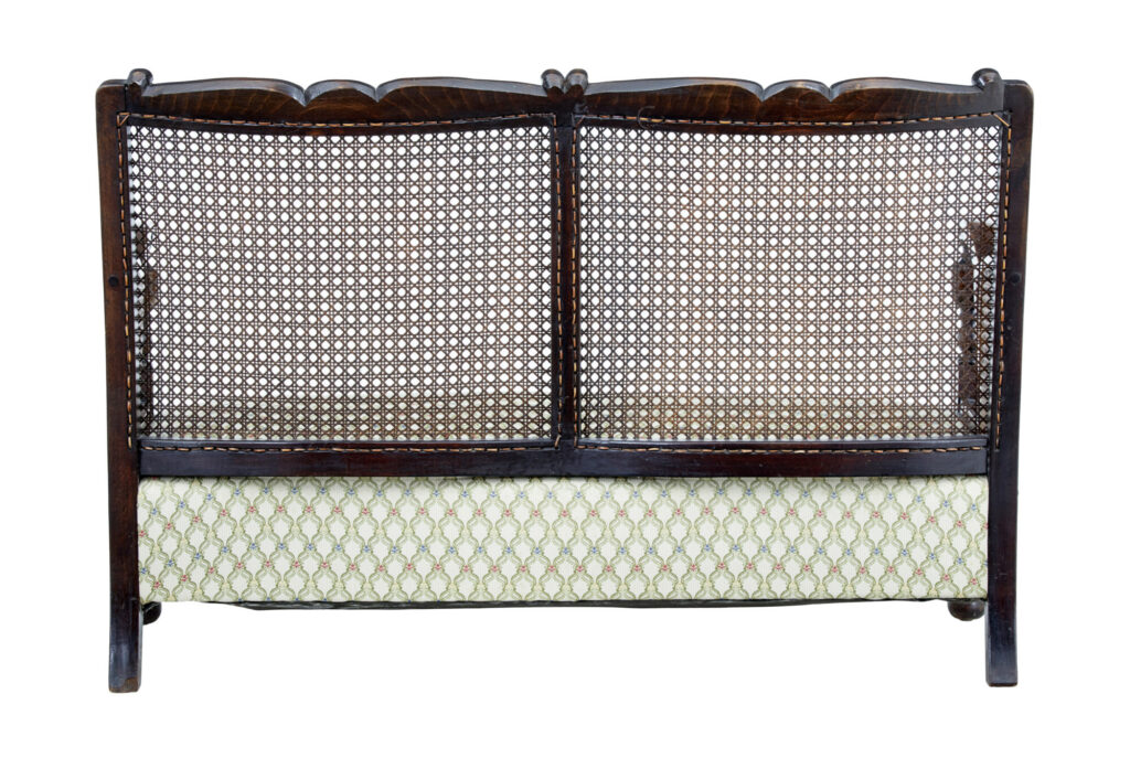 20th Century Oak Cane Work Sofa — image 6