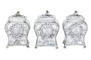 Rare Set of 3 Georgian Tea Caddies by Emick Romer — thumbnail 3