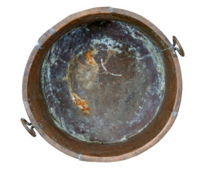 19th Century Embossed Brass Copper Cooking Pot — thumbnail 6
