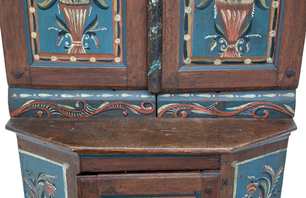 Traditional Rustic Swedish Painted Pine Cupboard — image 10