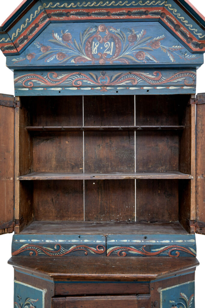 Traditional Rustic Swedish Painted Pine Cupboard — image 8