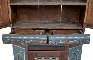Traditional Rustic Swedish Painted Pine Cupboard — thumbnail 9