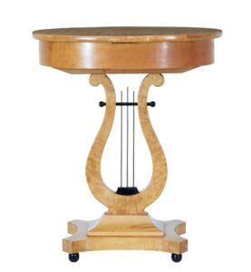 Swedish Birch Lyre Form Side Table — thumbnail 5