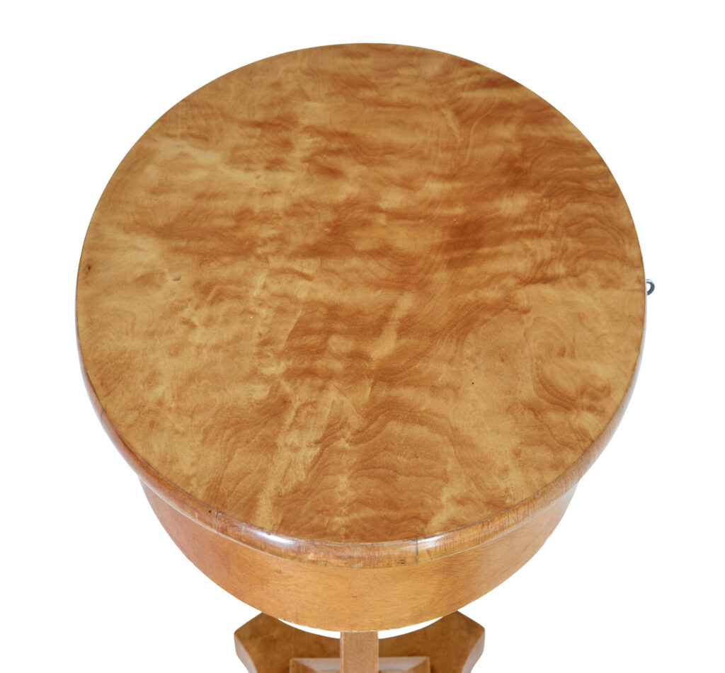 Swedish Birch Lyre Form Side Table — image 6