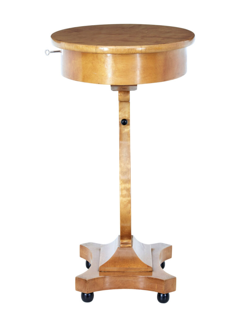 Swedish Birch Lyre Form Side Table — image 4