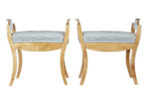 Pair of Early 20th Century Birch Stools — thumbnail 2