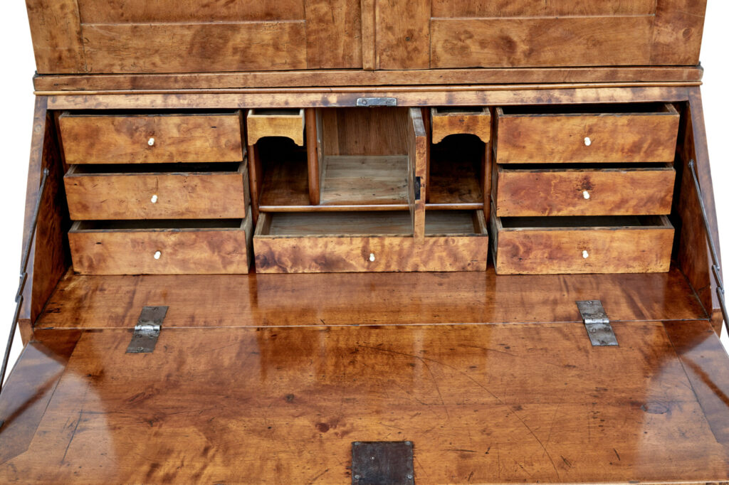 19th Century Swedish Birch Bureau Bookcase — image 9