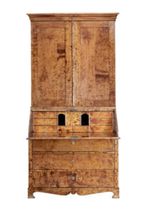 19th Century Swedish Birch Bureau Bookcase — thumbnail 3