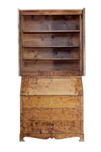 19th Century Swedish Birch Bureau Bookcase — thumbnail 2