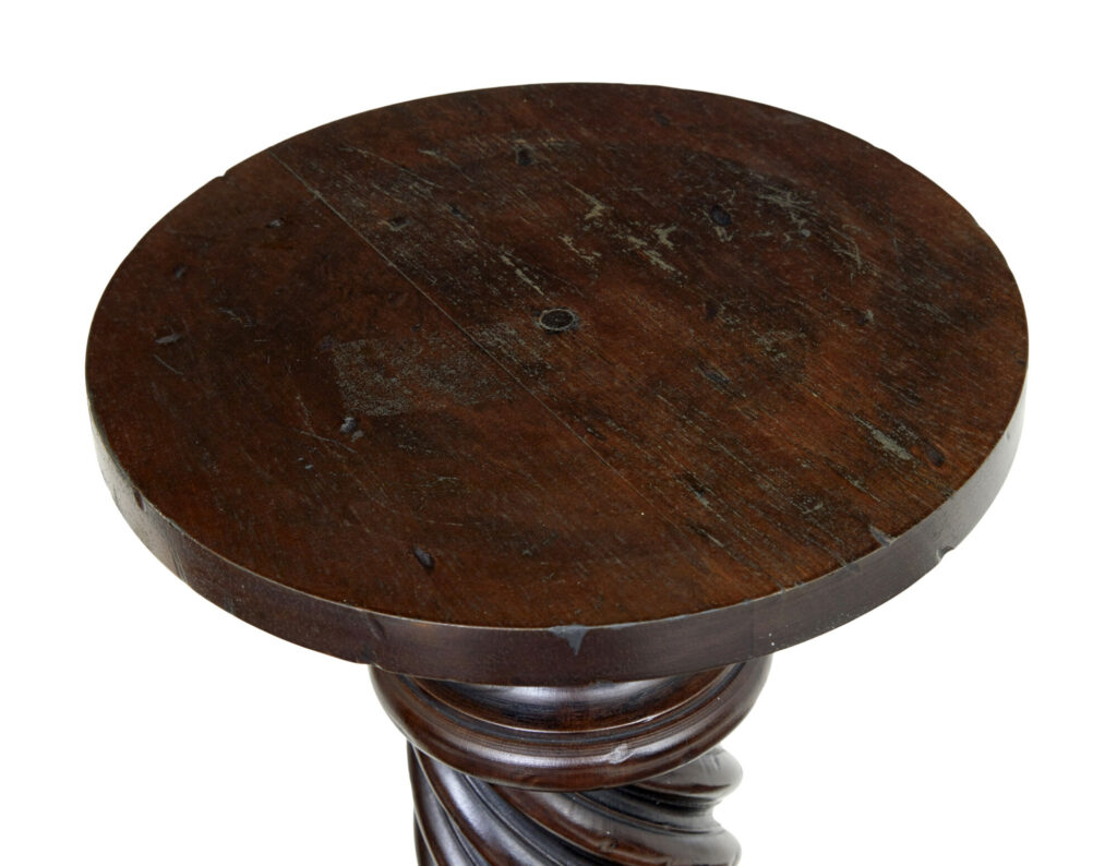 Small Pair of Late 19th Century Mahogany Barley Twist Columns — image 2