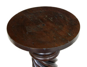 Small Pair of Late 19th Century Mahogany Barley Twist Columns — thumbnail 2