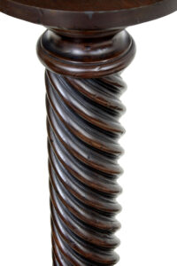 Small Pair of Late 19th Century Mahogany Barley Twist Columns — thumbnail 3