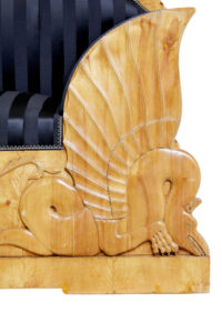 Impressive 19th Century Empire Carved Birch Sofa — thumbnail 5
