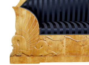 Impressive 19th Century Empire Carved Birch Sofa — thumbnail 7