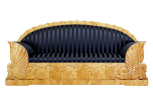 Impressive 19th Century Empire Carved Birch Sofa — thumbnail 4