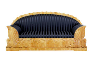 Impressive 19th Century Empire Carved Birch Sofa — thumbnail 11