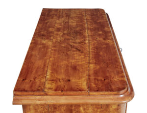Swedish 19th Century Burr Birch Secretaire Chest of Drawers — thumbnail 2