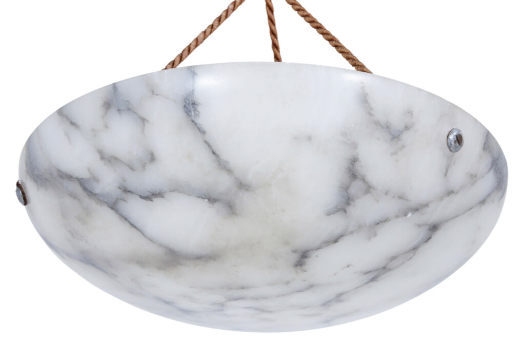 Alabaster Art Deco Ceiling Light — image 5