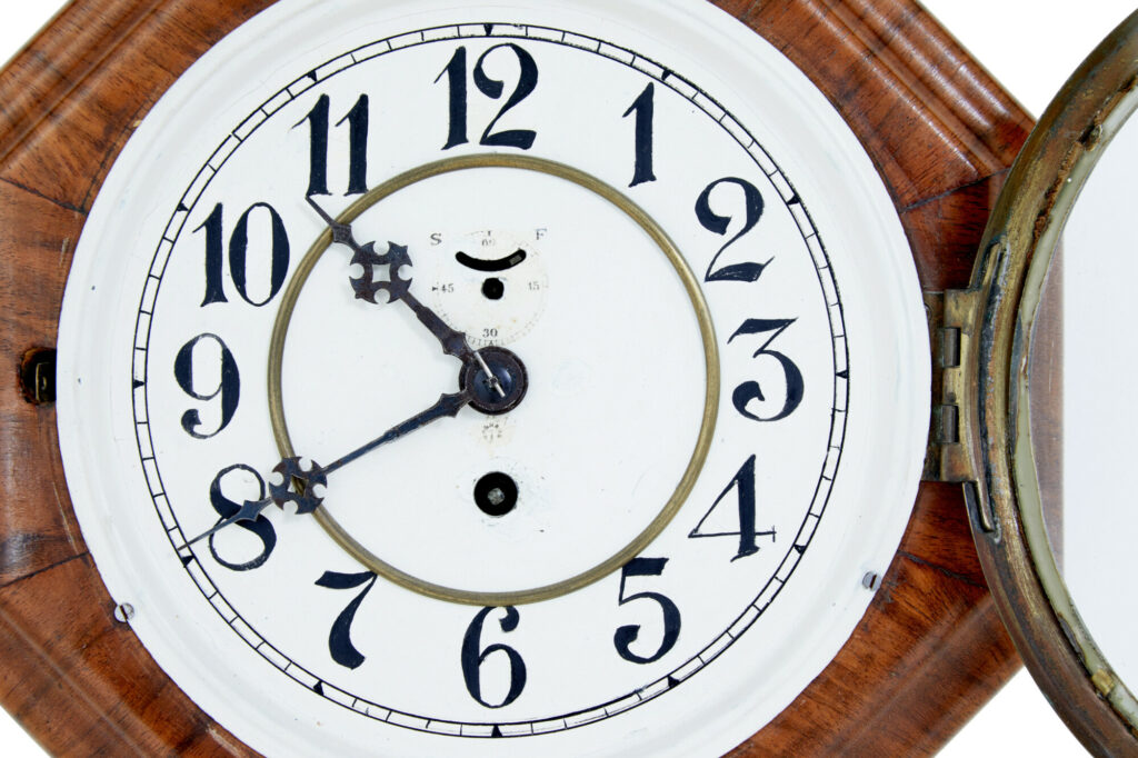 Art Deco Walnut Wall Clock by Junghans — image 6