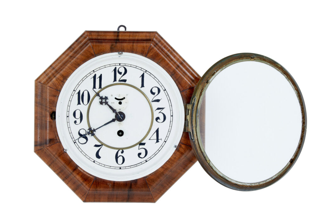 Art Deco Walnut Wall Clock by Junghans — image 2