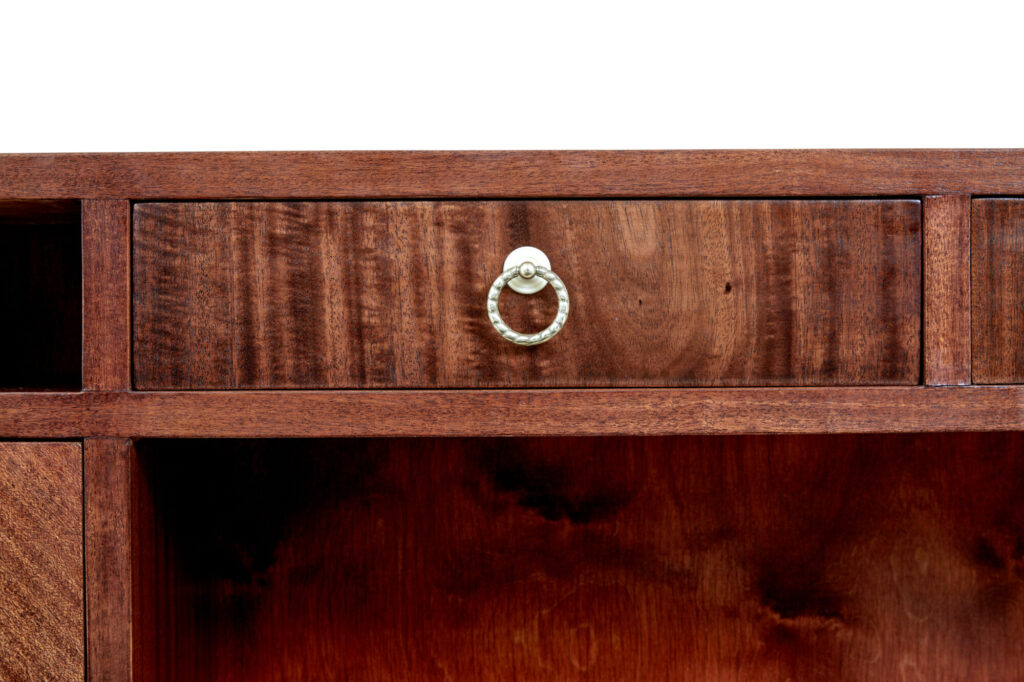 Swedish Mid Century Mahogany Low Open Bookcase — image 5