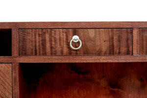 Swedish Mid Century Mahogany Low Open Bookcase — thumbnail 5
