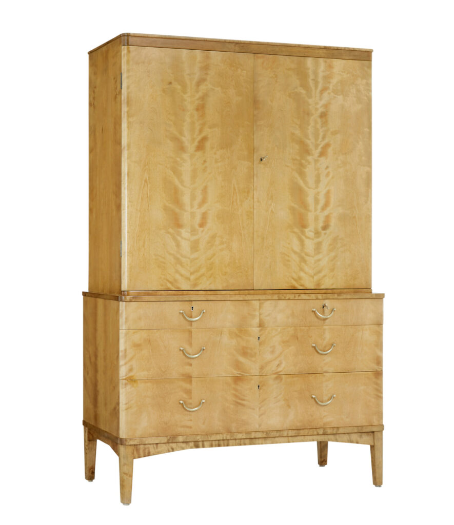 Mid 20th Century Birch Cabinet Ljungstedtska Skolan