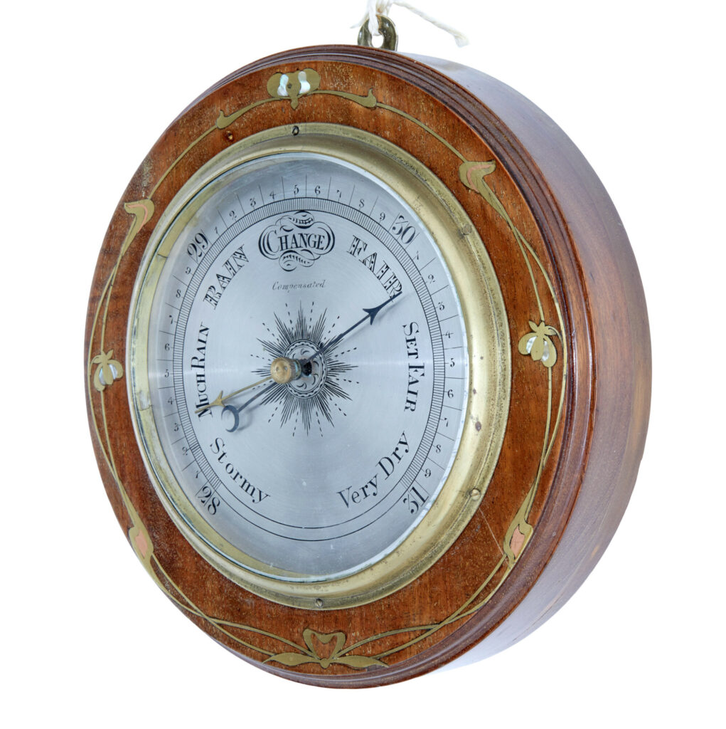 Late 19th Century Art Nouveau Barometer — image 3