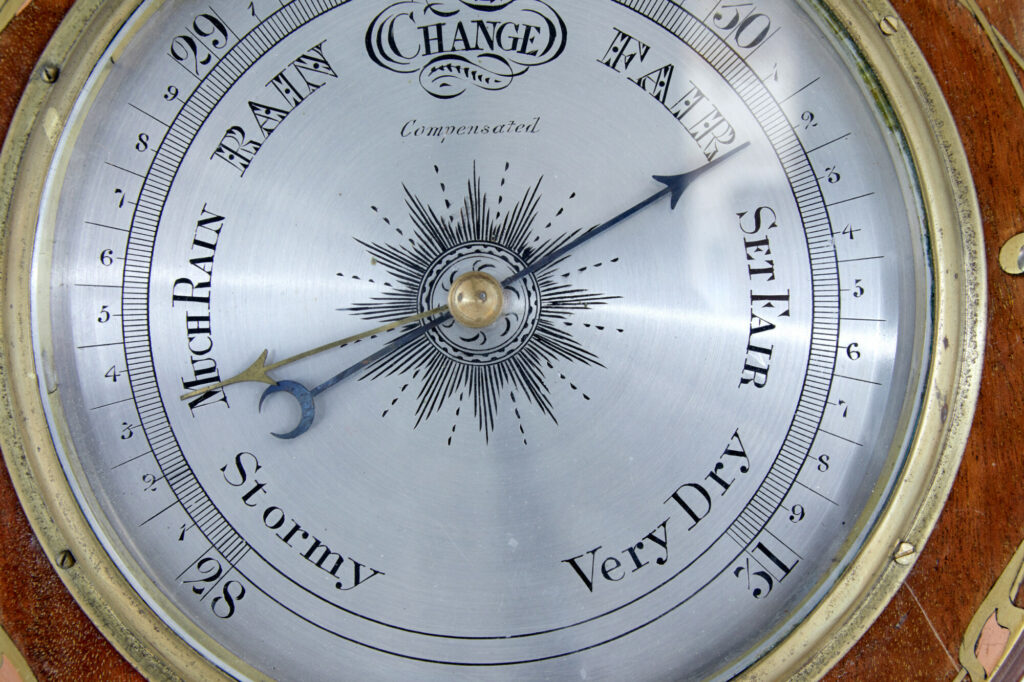 Late 19th Century Art Nouveau Barometer — image 4