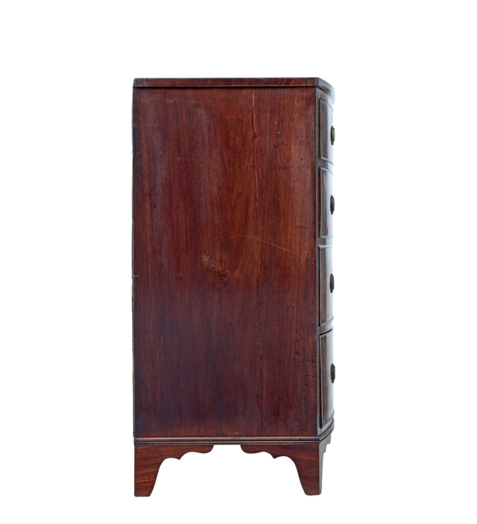19th Century Mahogany Bowfront Chest of Drawers — image 5