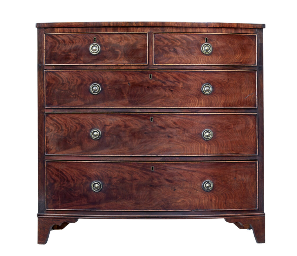 19th Century Mahogany Bowfront Chest of Drawers
