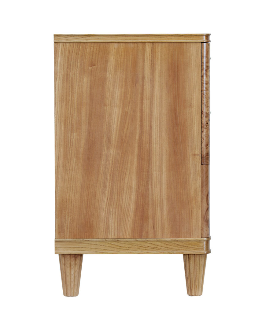 Mid 20th Century Burr Elm Chest of Drawers — image 5