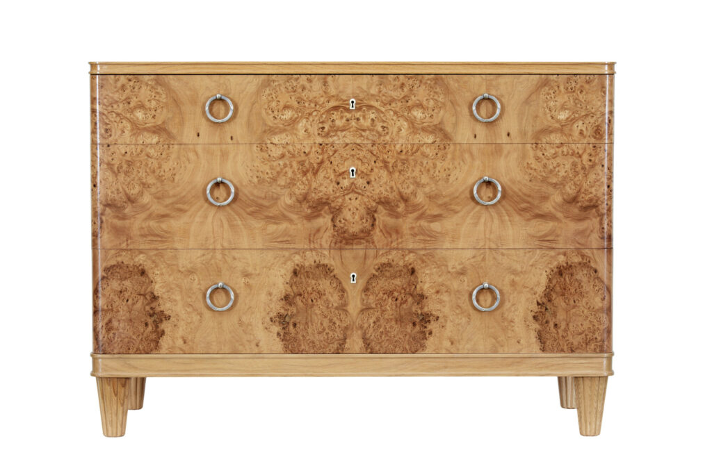 Mid 20th Century Burr Elm Chest of Drawers