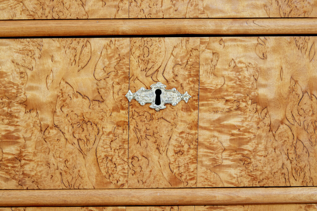 19th Century Swedish Burr Birch Chest of Drawers — image 9