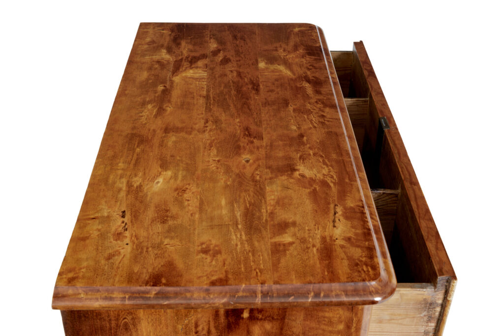 19th Century Swedish Burr Birch Chest of Drawers — image 8