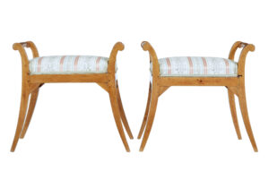 Pair of 19th Century Swedish Birch Stools — thumbnail 4