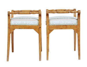 Pair of 19th Century Swedish Birch Stools — thumbnail 6
